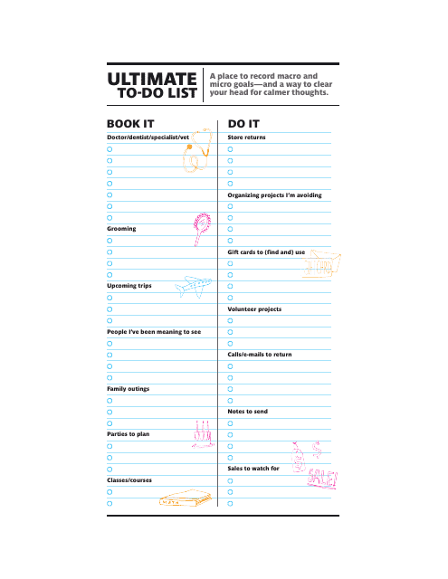 Ultimate to-Do List Template Download Pdf