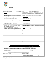 Document preview: Inspection Checklist and Notice of Violation - City of Houston, Texas