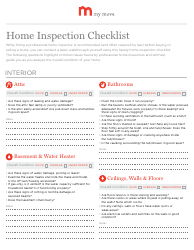 Document preview: Home Inspection Checklist Template - My Move