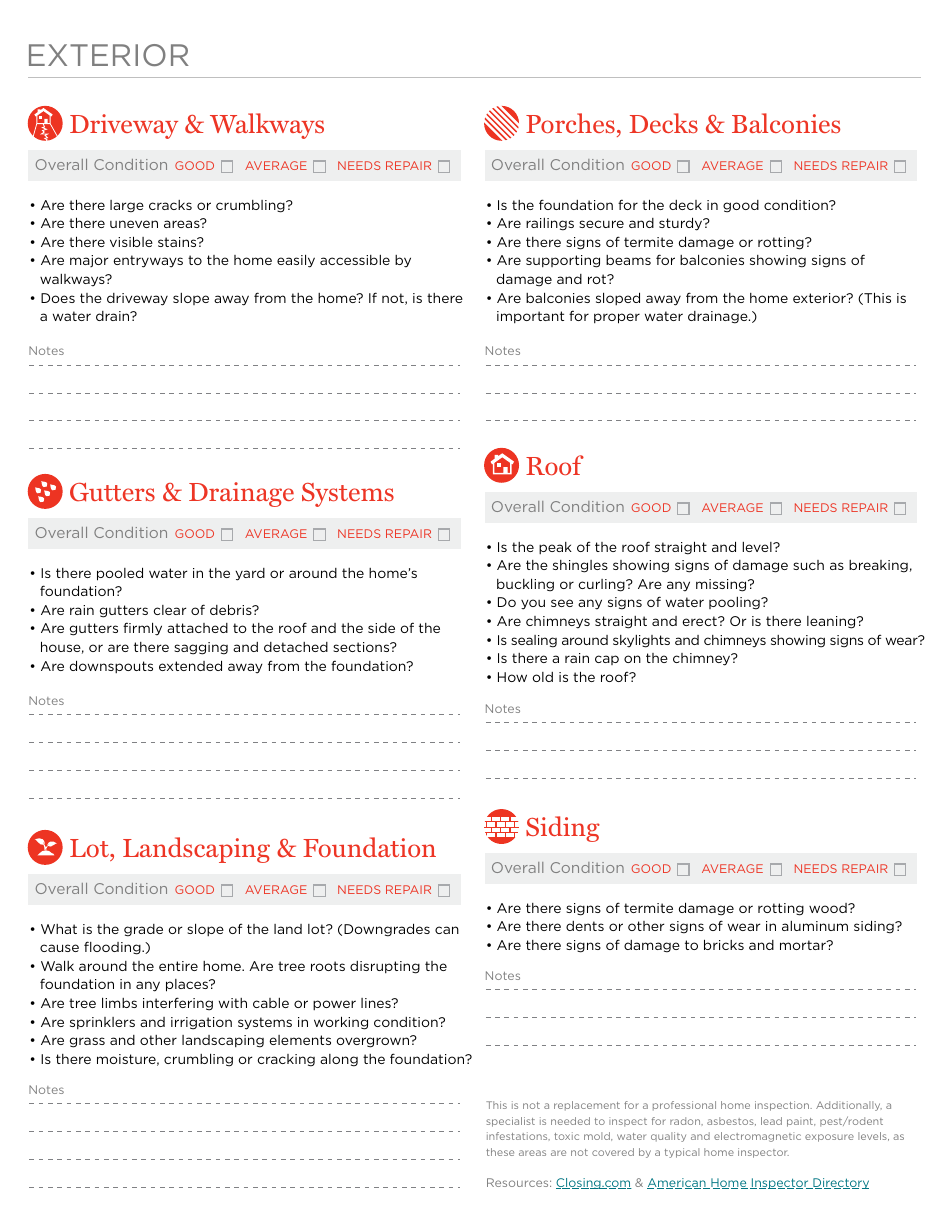 Home Inspection Checklist Template - My Move, Page 3