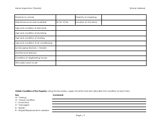 Home Inspection Checklist Template, Page 2