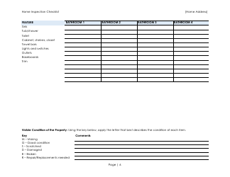 Home Inspection Checklist Template, Page 6