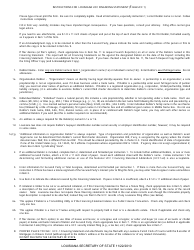 Form UCC-1 Uniform Commercial Code - Financing Statement - Louisiana, Page 2