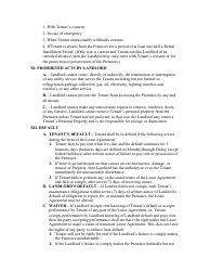 Residential Lease Agreement Form - Vermont, Page 5