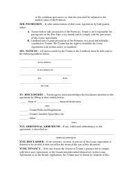 Residential Lease Agreement Form - Vermont, Page 6