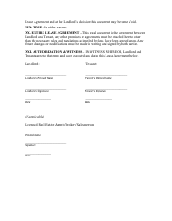 Residential Lease Agreement Form - Vermont, Page 7