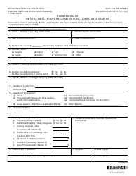 Document preview: Form F-11090 Mental Health Day Treatment Functional Assessment - Wisconsin