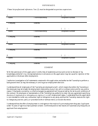 Application for Employment - Township of Lower Merion, Pennsylvania, Page 4