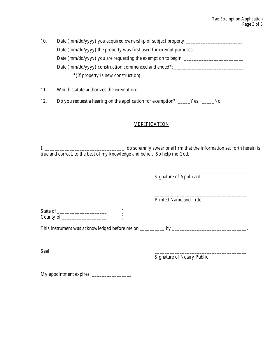 Form BTA-TX Tax Exemption Application - Kansas, Page 3