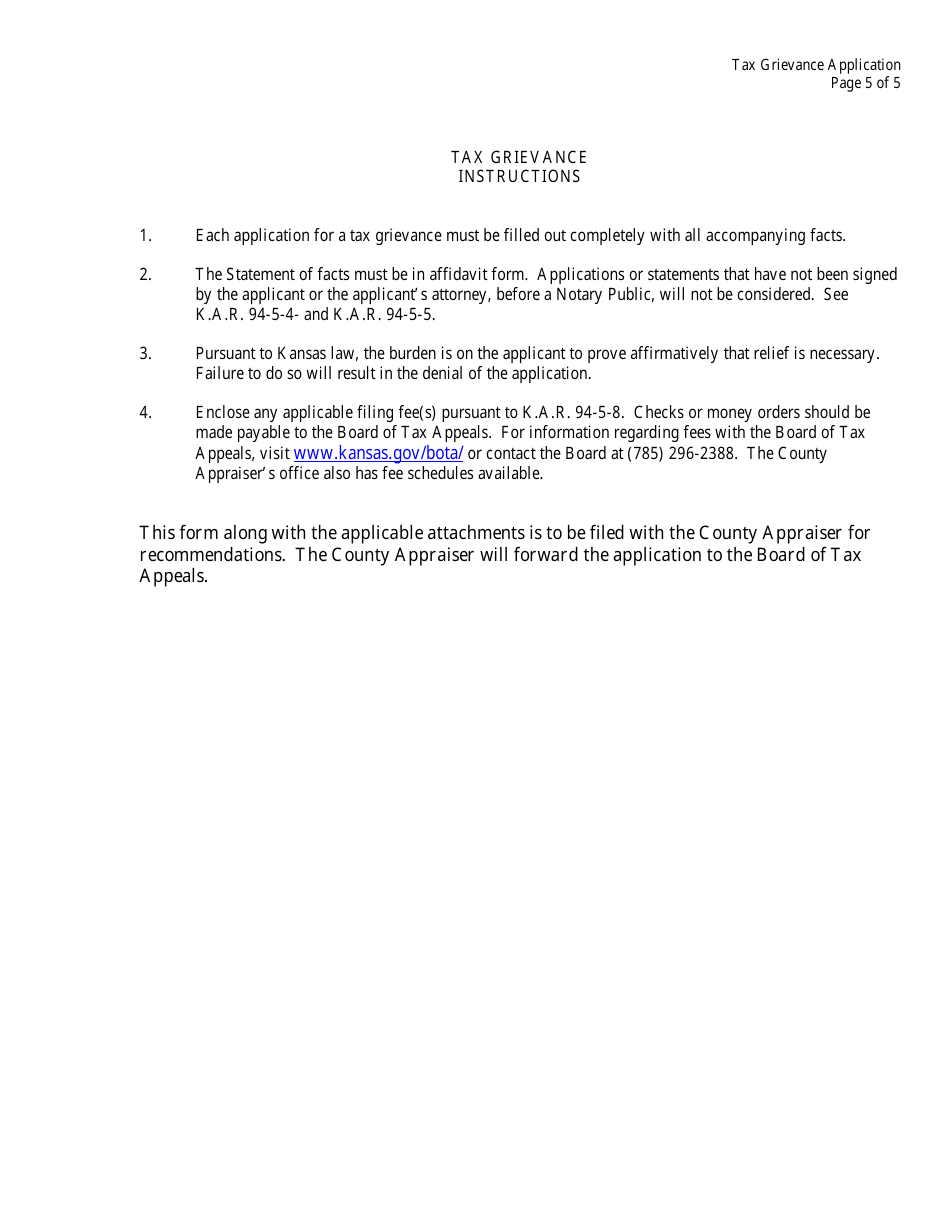 Tax Grievance - Kansas, Page 5