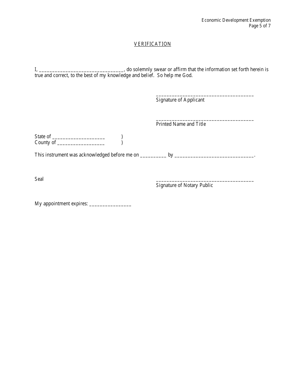 Economic Development Exemption - Kansas, Page 5