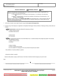 Form FL-381 Response to Application for Expedited Child Support Order and Notice of Hearing - California, Page 2