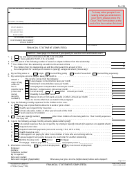 Document preview: Form FL-155 Financial Statement (Simplified) - California