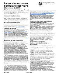 Instrucciones para IRS Formulario 8857(SP) Solicitud Para Alivio Del Conyuge Inocente (Spanish)