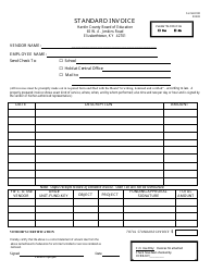 Document preview: Form AP200 Standard Invoice - Hardin County, Kentucky