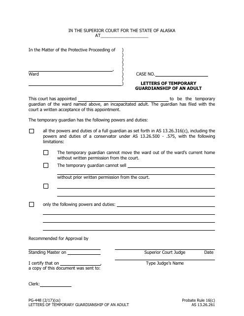 Form PG-448  Printable Pdf