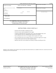 Document preview: Form JV-810 Recommendation for Appointment of Appellate Attorney for Child - California