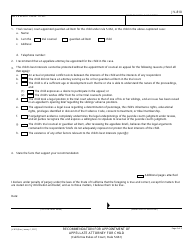 Form JV-810 Recommendation for Appointment of Appellate Attorney for Child - California, Page 2
