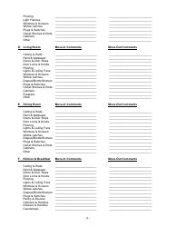 Rental Property Inventory and Condition Template, Page 2