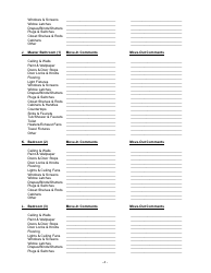 Rental Property Inventory and Condition Template, Page 4
