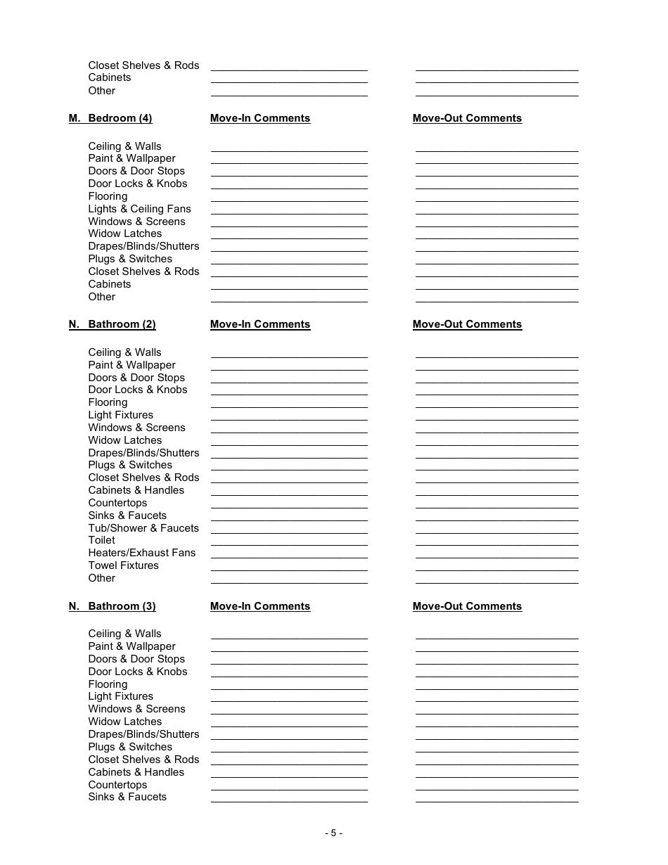 Rental Property Inventory and Condition Template Fill Out Sign Rental Property Inventory and Condition Template Fill Out Sign