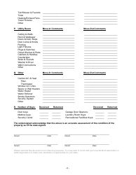 Rental Property Inventory and Condition Template, Page 6