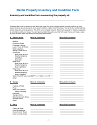 Document preview: Rental Property Inventory and Condition Template