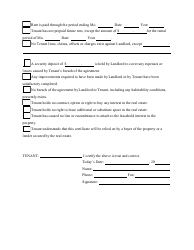 Tenant Estoppel Certificate Template - Lines, Page 3