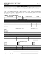 Form RW11-5 Residential Rental Application - California