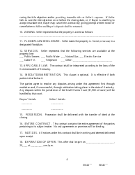 Purchase and Sale Contract for Lots and Vacant Land - Kentucky, Page 4