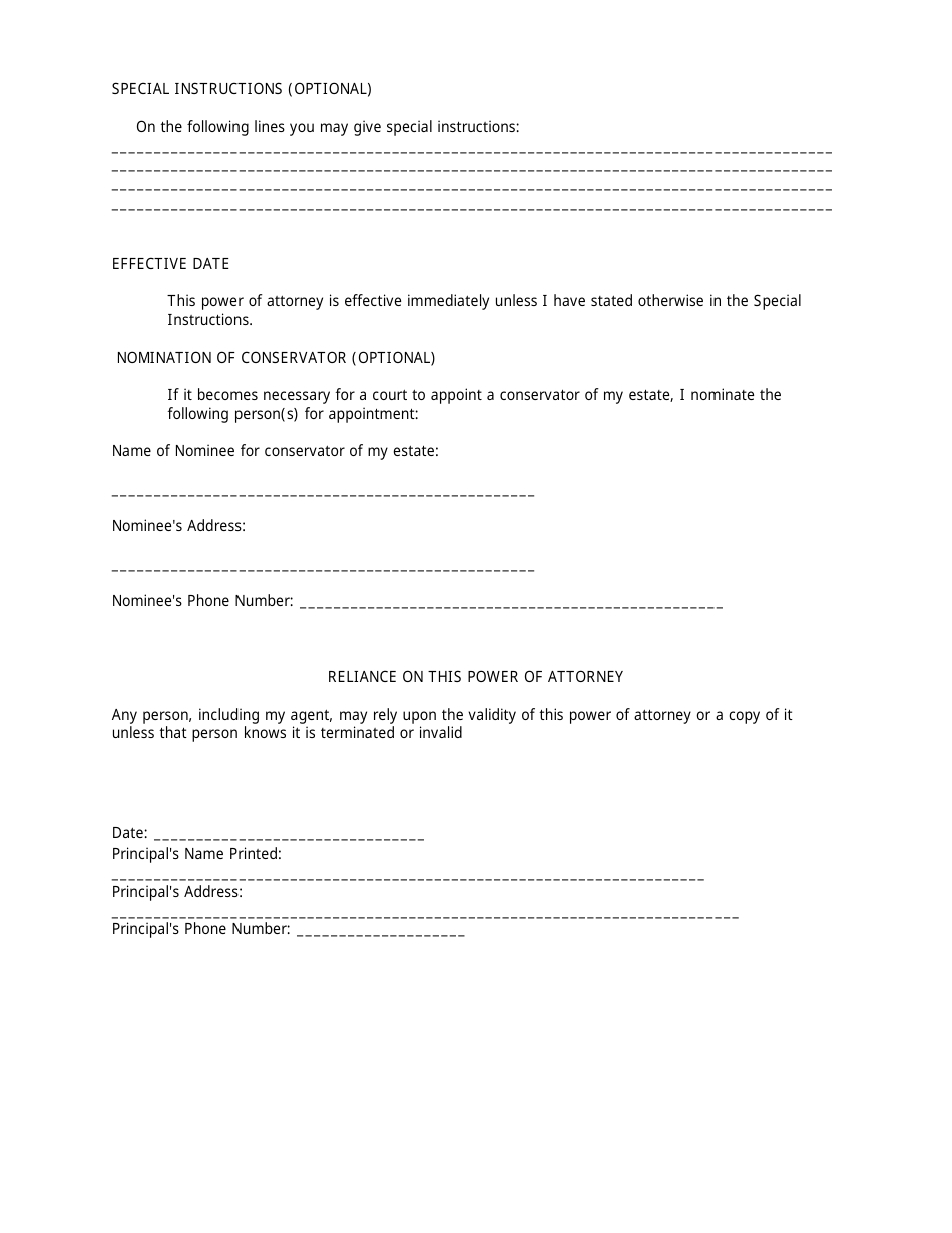 Idaho Statutory Form Power of Attorney - Fill Out, Sign Online and ...