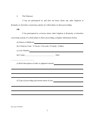 Form 1B Petition for Dissolution of Marriage Form (With Children Under 18) - Kentucky, Page 3