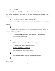 Form 1B Petition for Dissolution of Marriage Form (With Children Under 18) - Kentucky, Page 4