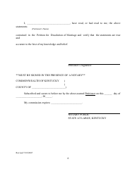 Form 1B Petition for Dissolution of Marriage Form (With Children Under 18) - Kentucky, Page 6