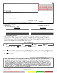 Document preview: Form NC-120 Order to Show Cause for Change of Name - California
