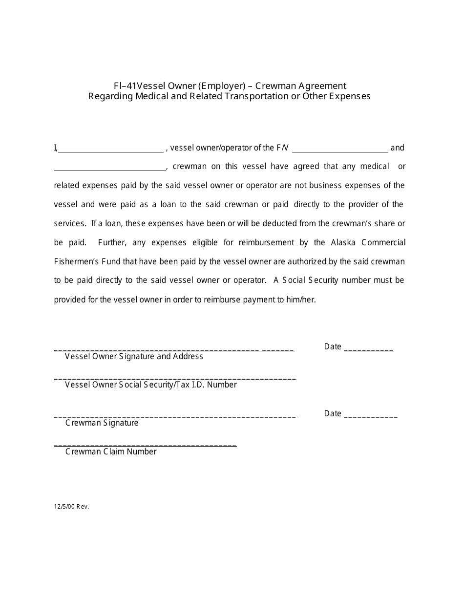 Form FI-41 - Fill Out, Sign Online and Download Printable PDF, Alaska ...