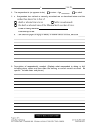 Form CIV-752 Petition for Stalking or Sexual Assault Protective Order - Alaska, Page 2