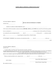 Document preview: Power of Attorney Revocation Template - North Carolina