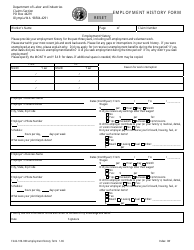Document preview: Form F242-109-000 Employment History Form - Washington