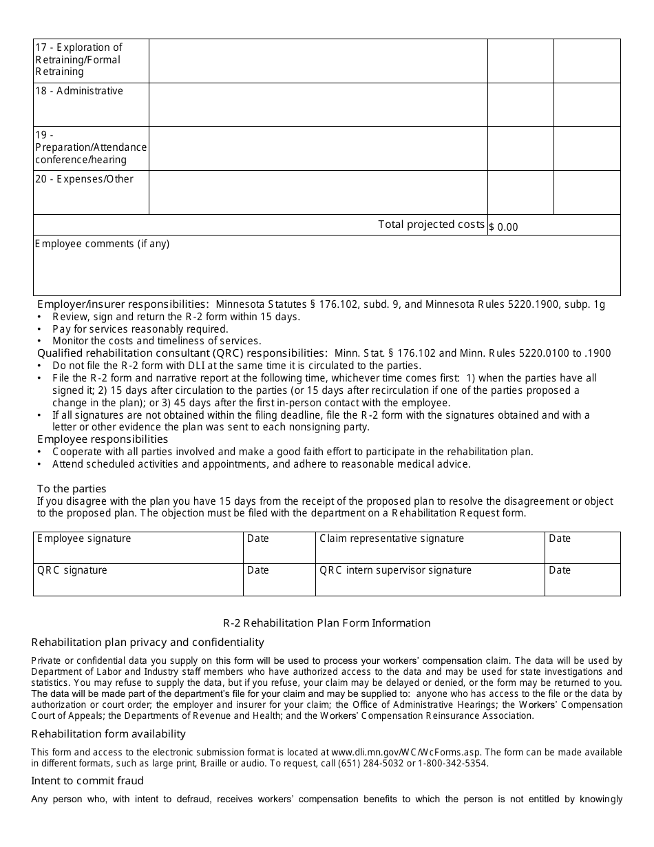 Form MN RE01 R2 Rehabilitation Plan - Minnesota, Page 3