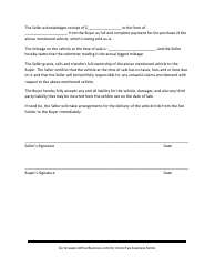 &quot;Car Purchase Agreement Template&quot;, Page 2