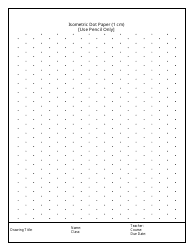 Document preview: Black 1 Cm Isometric Dot Paper Template - Pencil Only