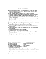 Domestic Violence Safety Plan Template, Page 2