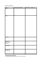 Work Schedule Template