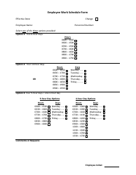 Document preview: Employee Work Schedule Template
