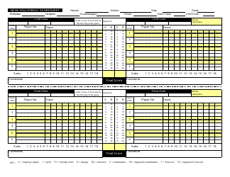Nfhs Volleyball Scoresheet