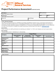 Form DCM108 &quot;Project Performance Assessment&quot; - New York