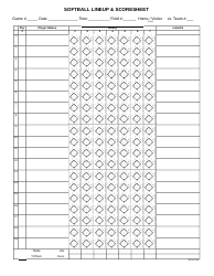 Softball Scoresheet by Dawn Brotherton Softball Scoresheet by Dawn Brotherton