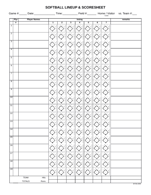 Softball Lineup Card Template - Ccalcalanorte.com