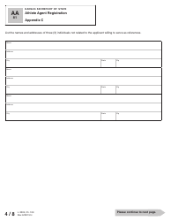 Form AA81 Athlete Agent Registration - Kansas, Page 5